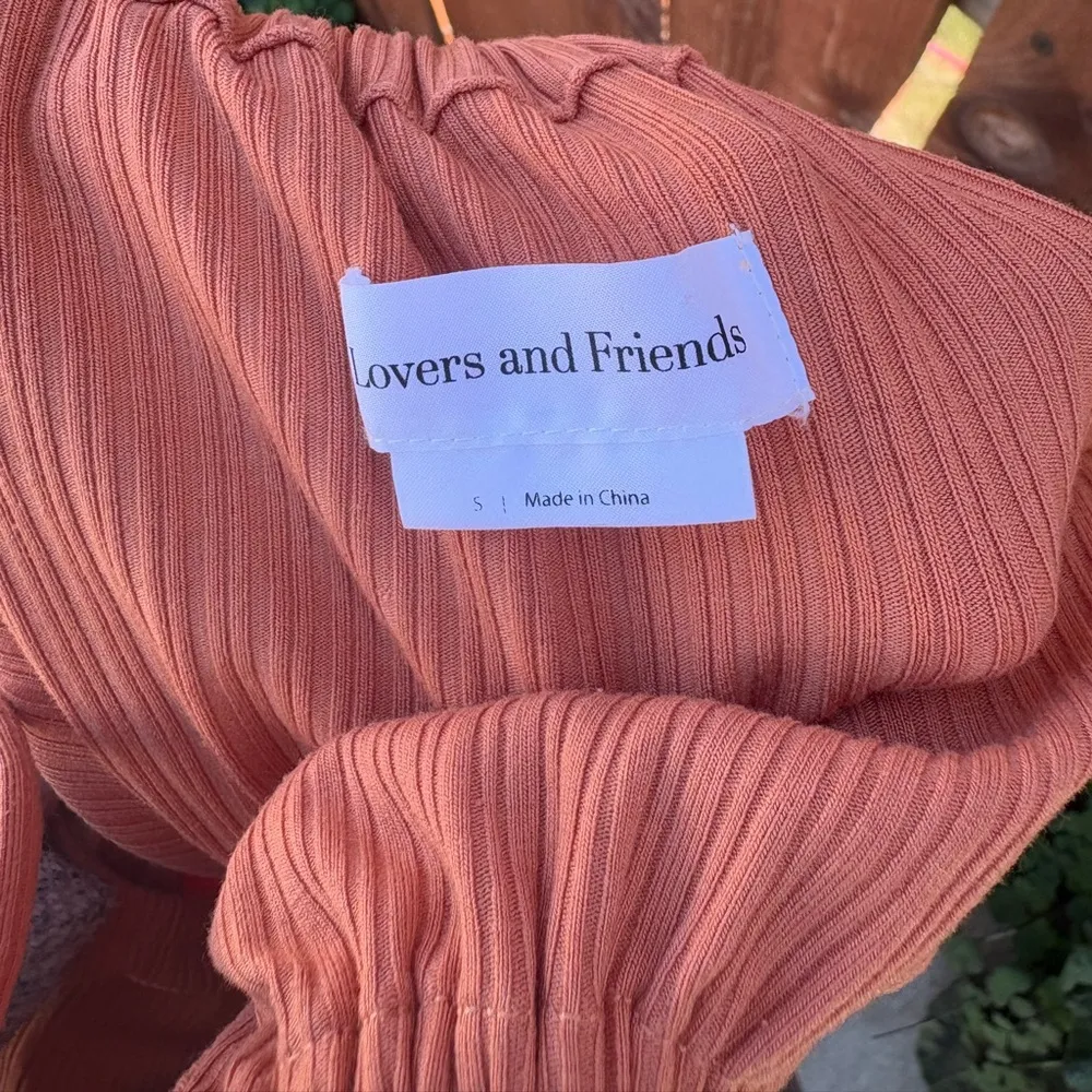 Lovers + Friends Giorgia Mini Open-Back Balloon Sleeve Dress in Ginger Size S - Image 5