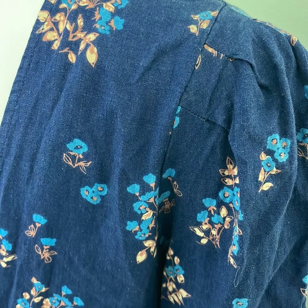 Free People Petite Fours Boho Mini Dress Indigo - Image 15