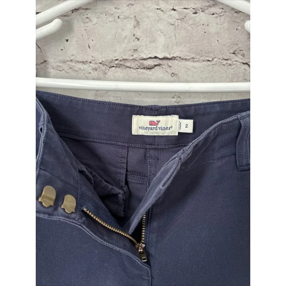 Vineyard Vines‎ Navy Blue Chino Pants Womens Size 2 - Image 2