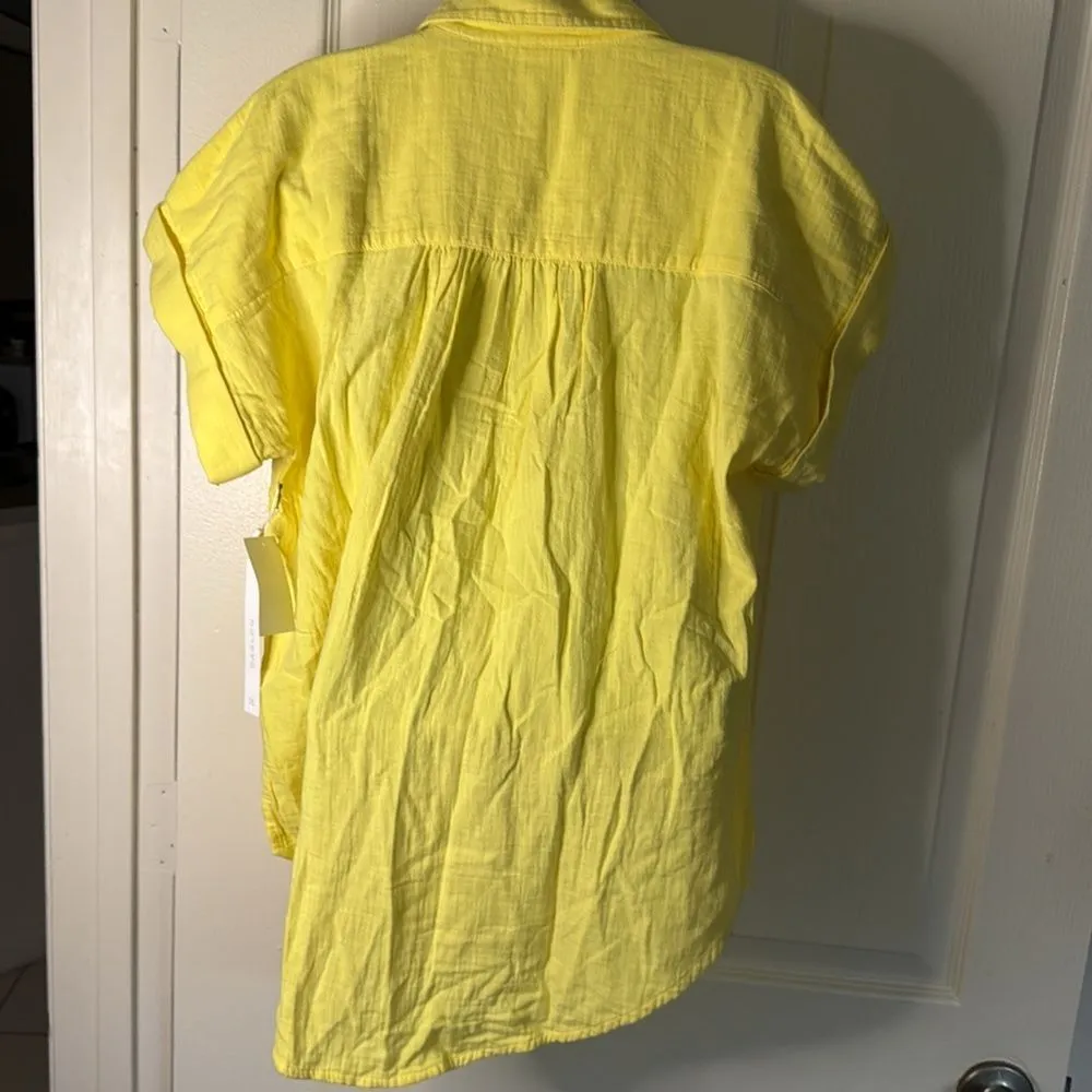 Caslon(r) Cotton Camp Shirt  Oversized - Image 5