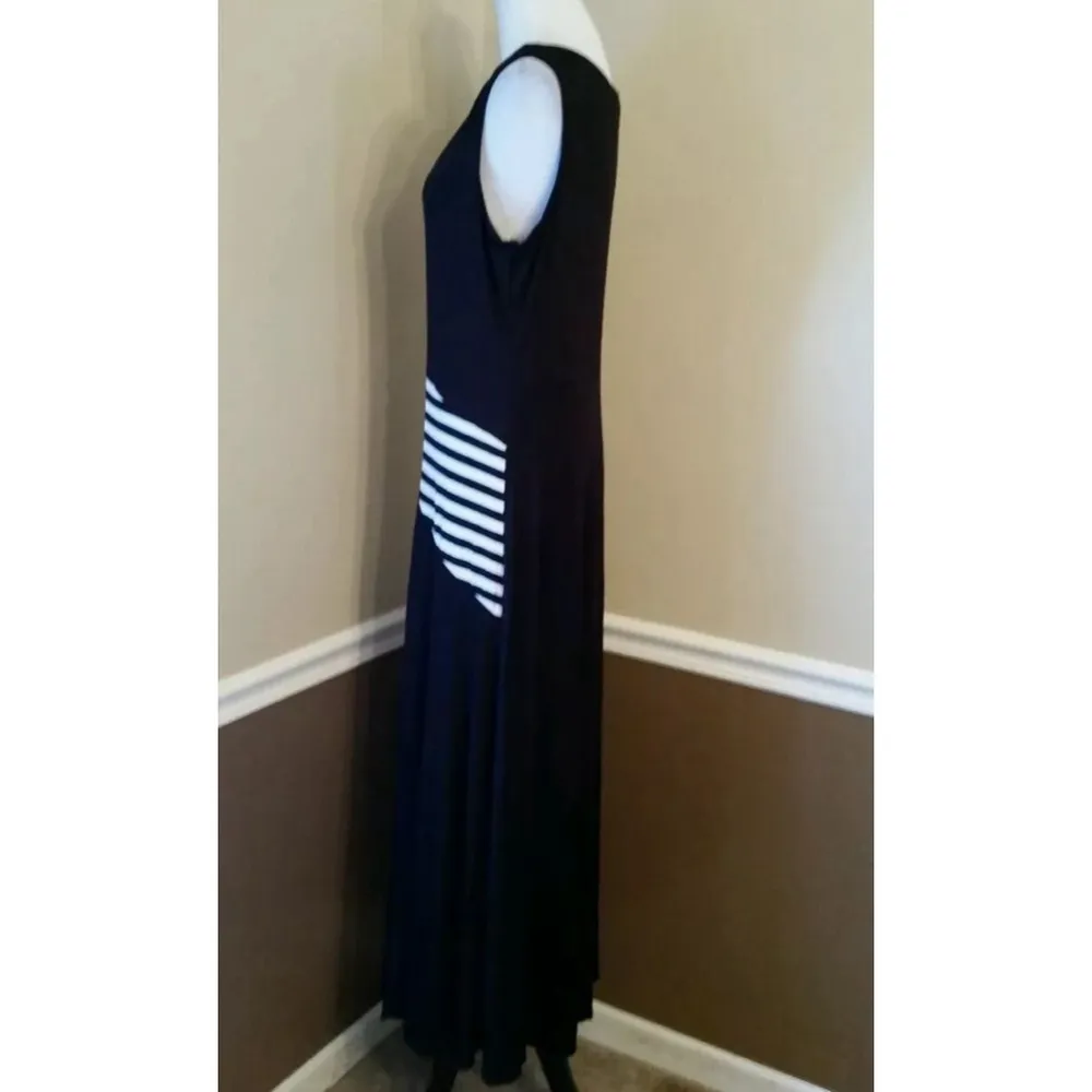 Black & White Striped Stretch Jersey Maxi Dress by South Grand from ModCloth - Image 4