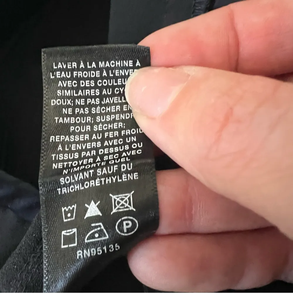 Lafayette 148 Columbia Millennium Crepe Trouser Pants Satin Trim Ink Navy - Image 9