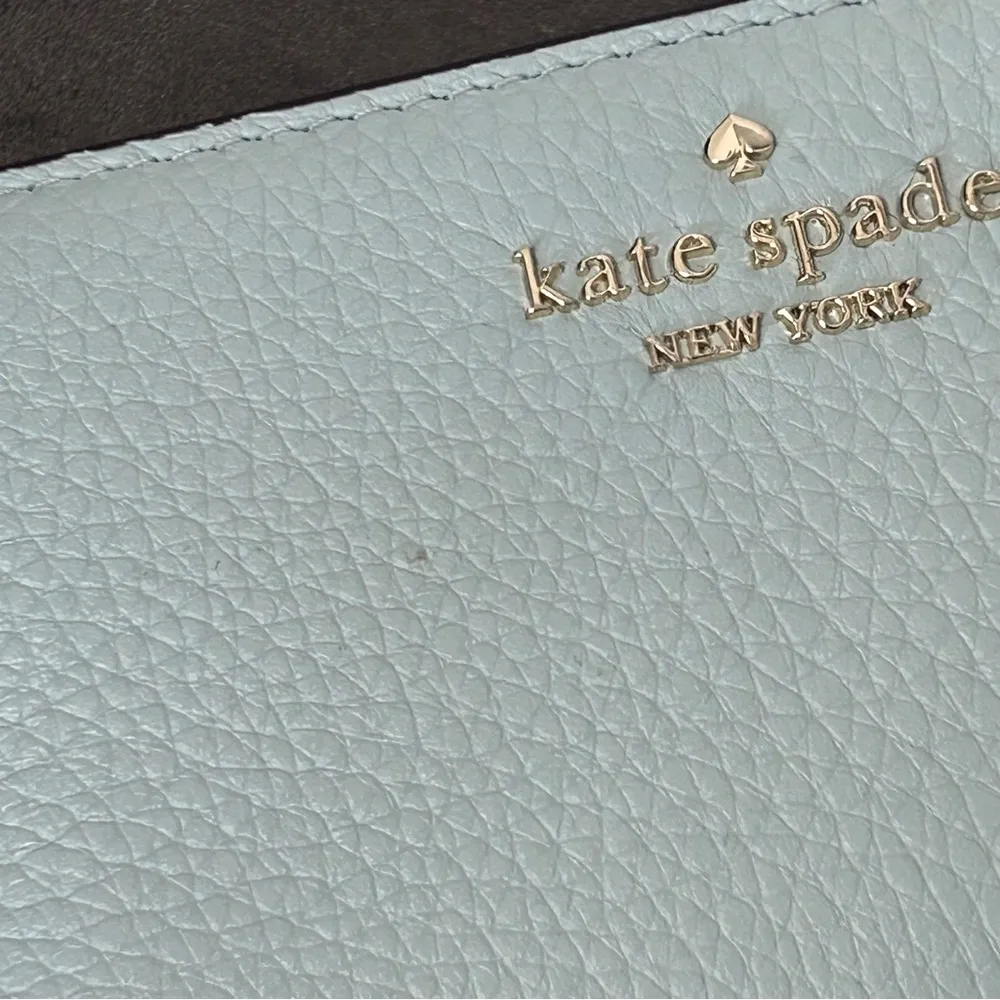 kate spade Leila Medium Compact Bifold Wallet Dewy Blue NWT - Image 3