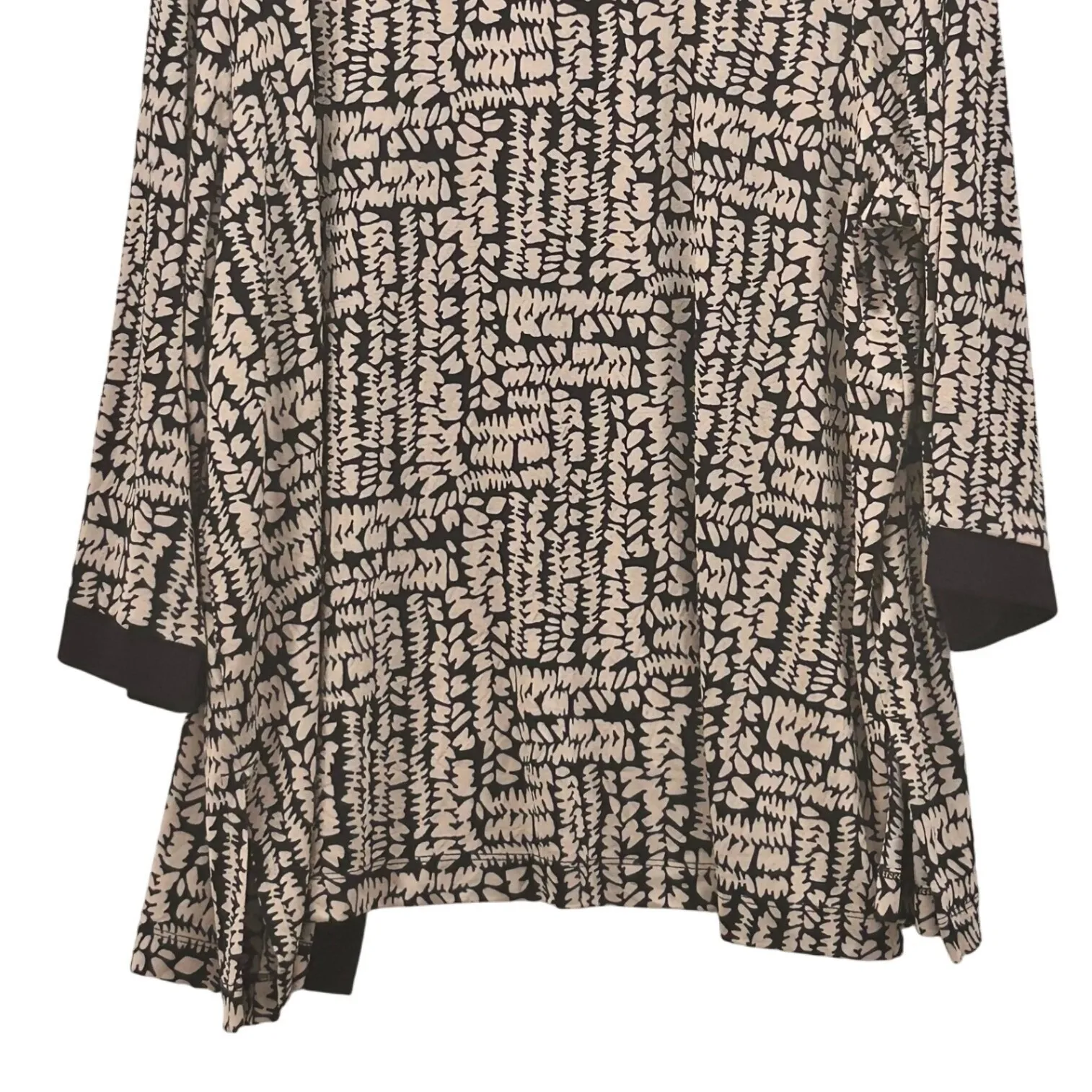 Chicos Cardigan XXL Or 4 Kimono Open Front Geometric Boho Cover Up Artsy Stretch - Image 5