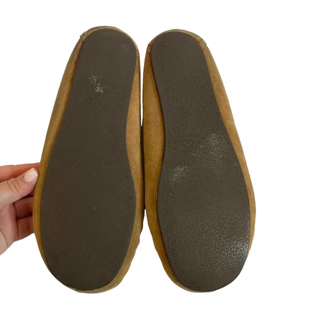 Lamo Tan Shearling Slip On Slipper Moccasins Size 8.5 - Image 7