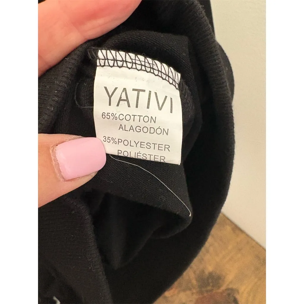 YATIVI vintage BLINg Graphic Sweatshirt Black SmallWhimsy evil Patriotic - Image 4