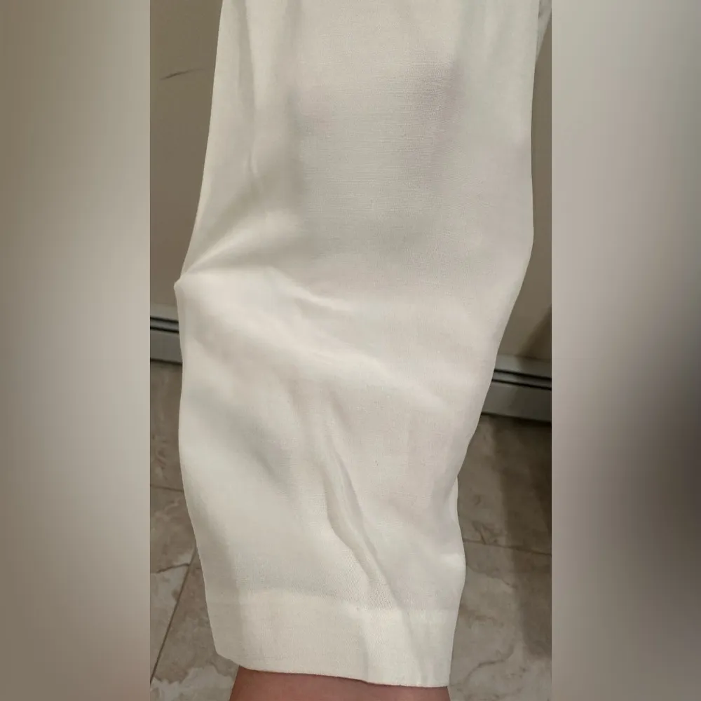 Willow Ridge Vintage Cream Button Down Pointed Hem Gold Buttons Blouse Sz 10 - Image 9