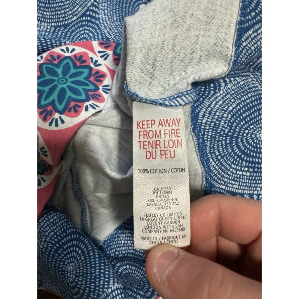 Hatley‎ Women Size XL/T GLucy Scallop Beach Wear Blue Pink 3/4 Sleeve Dress - Image 11