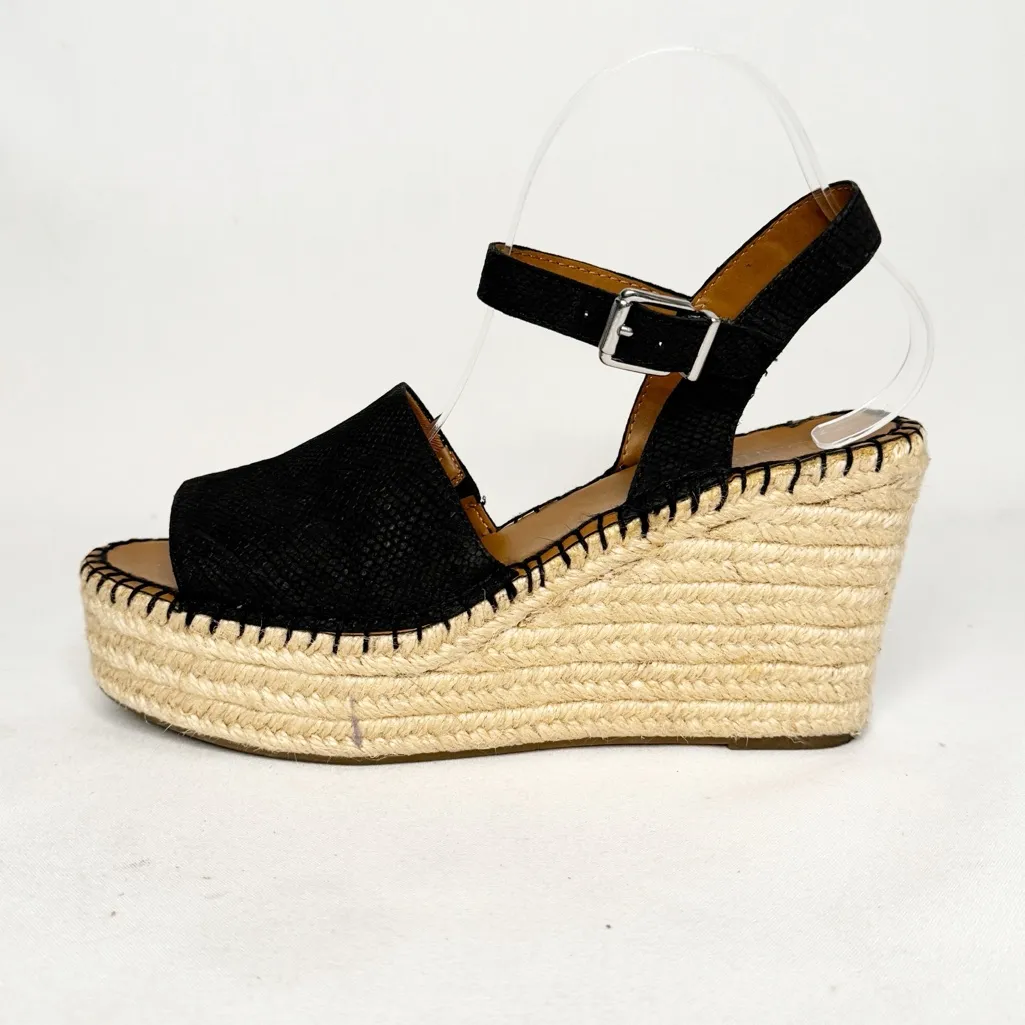 FRANCO SARTO PLATFORM LEATHER TEXTURED ESPADRILLES SZ 9.5. - Image 12