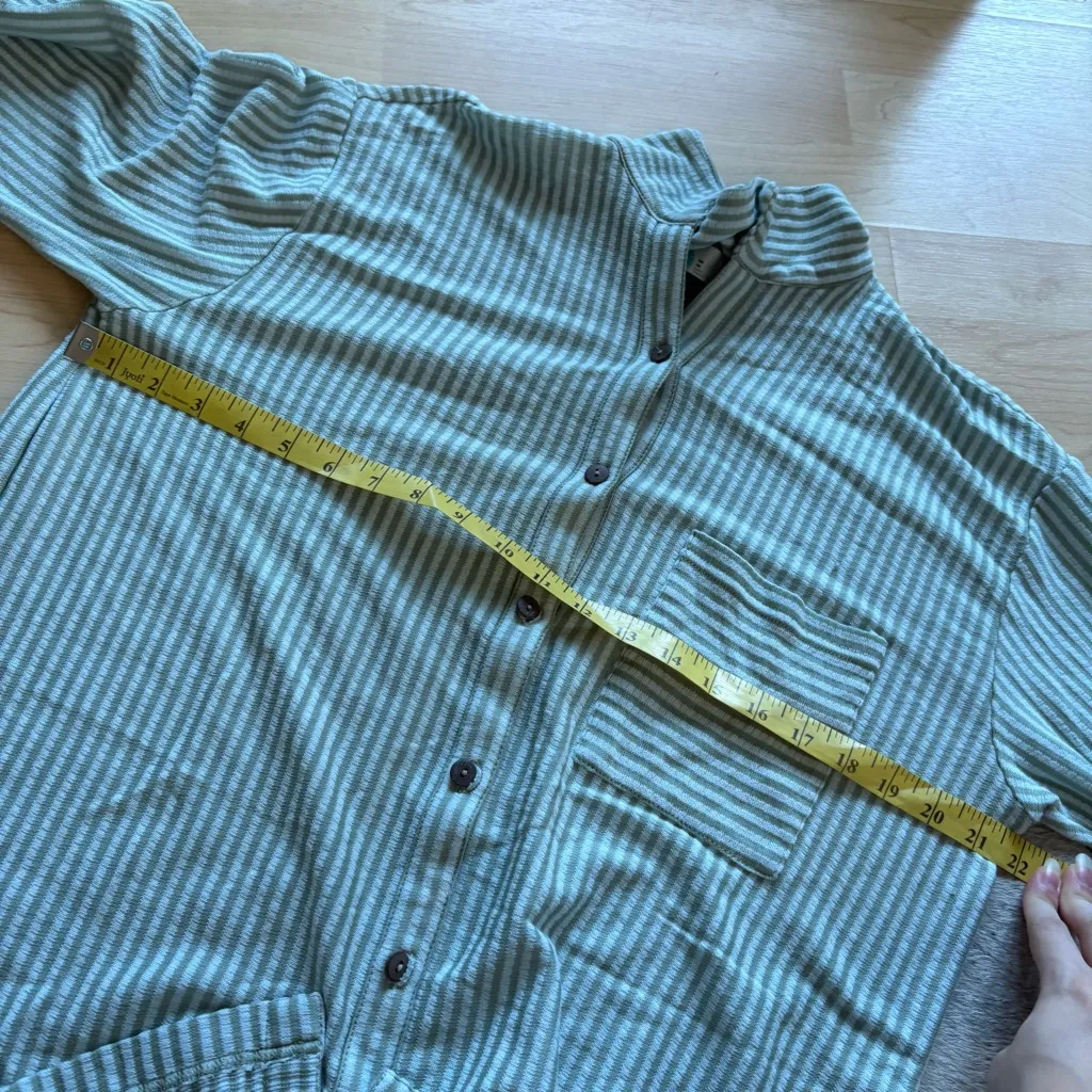 FREE PEOPLE BEACH Better Days Striped Oversized
Button Down Top‎ Size Medium - Image 7