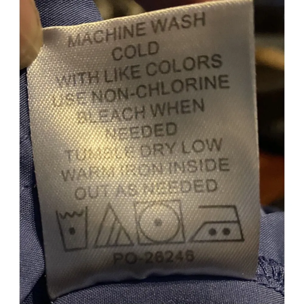 Natural Uniforms Scrub Top Large Blue Modern Fit Cool Stretch Nurse Medical Vet - Image 5