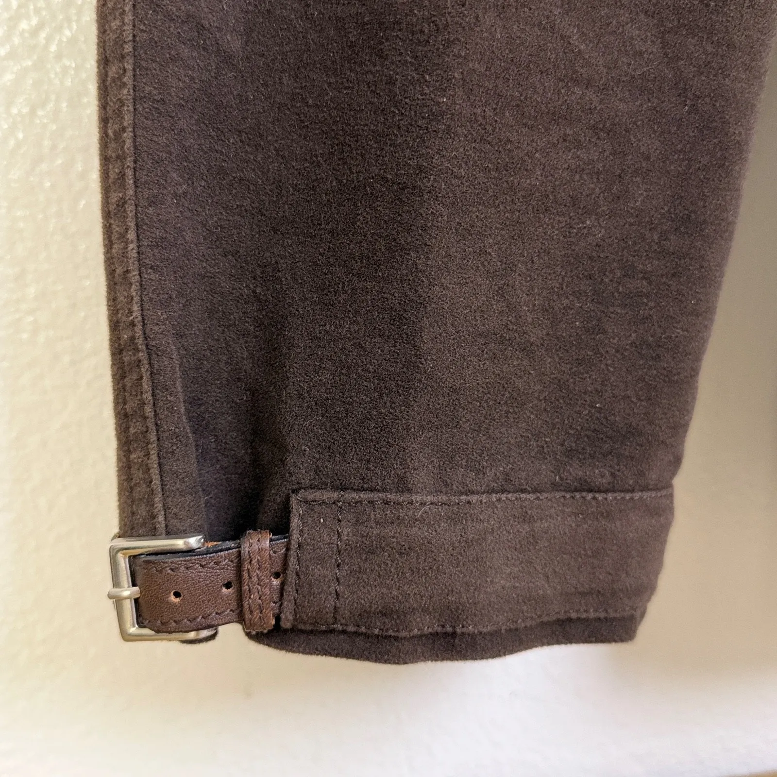 Gunex Pants Womens Size 6 Brown Tapered Leg Trouser Ankle Buckles Made in Italy - Image 5