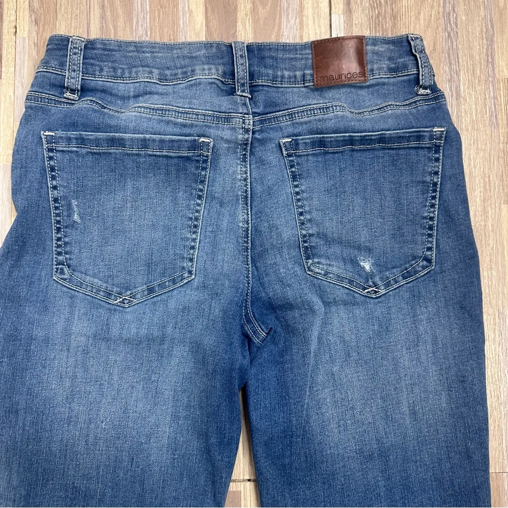 Maurice’s Classic Blue Denim Button Fly Skinny Jeans Women’s Size 6 - Image 11