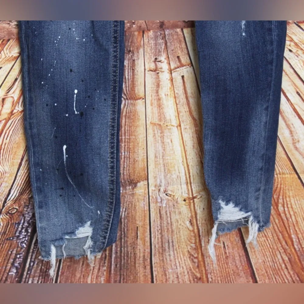 UNIONBAY | Super Distressed Paint Splatter Skinny Jeans - Image 3