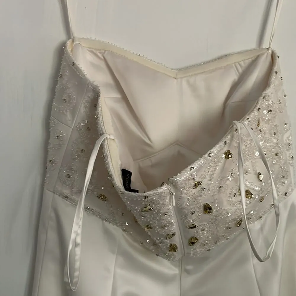 Tadashi Shoji beaded mermaid wedding dress - Image 9