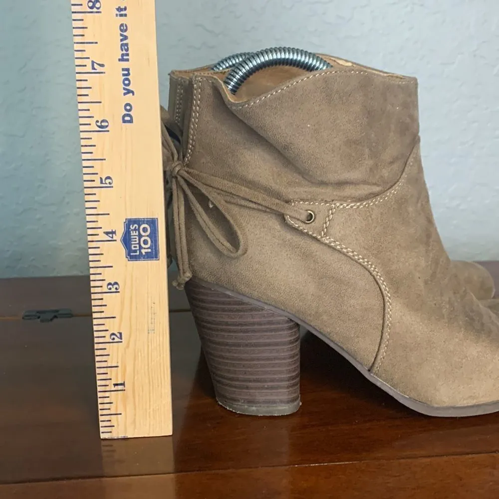 Shoe dazzle Lolis brown ankle booties size 8‎ Brown - Image 2