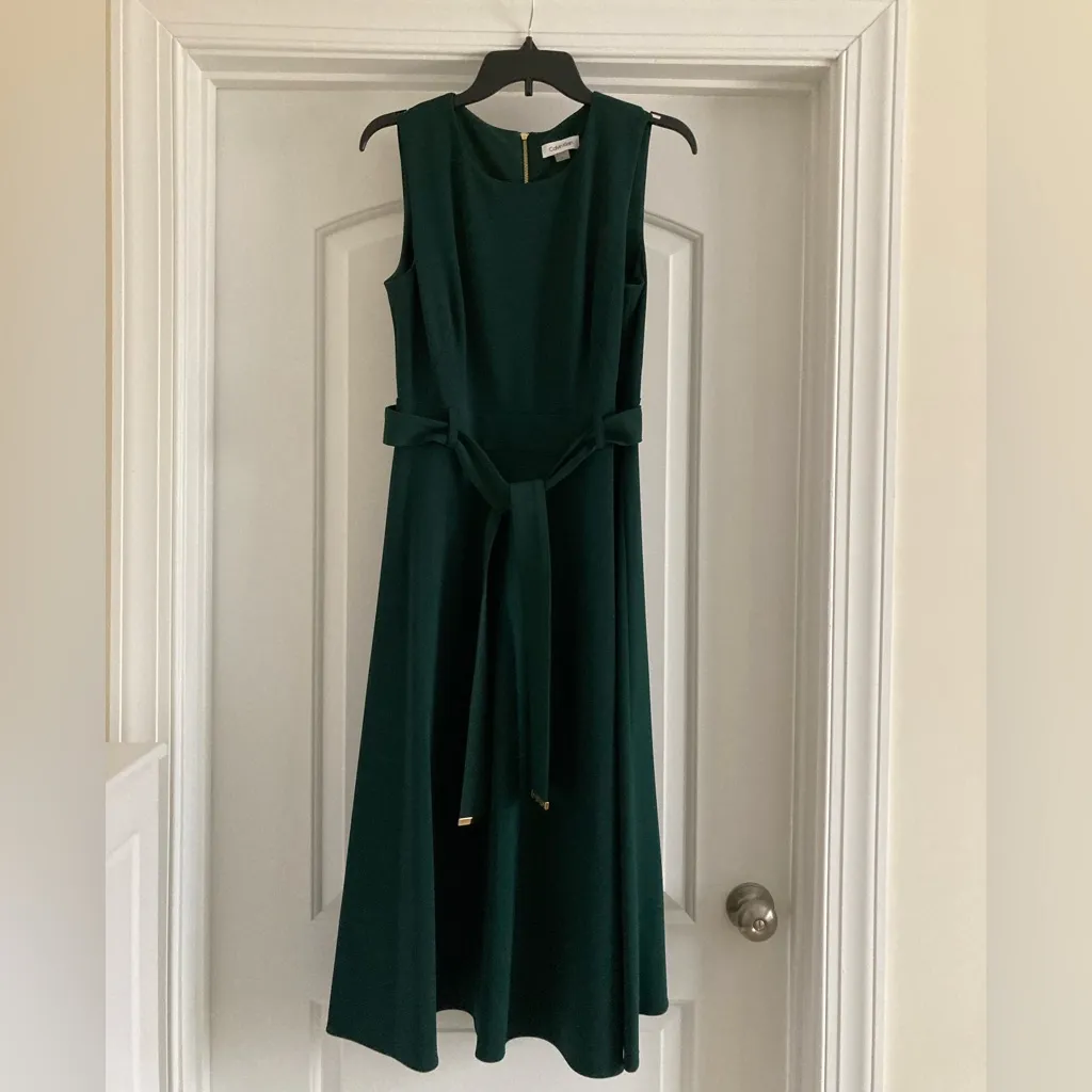 Calvin Klein Dark Green Midi Skirt - Image 6