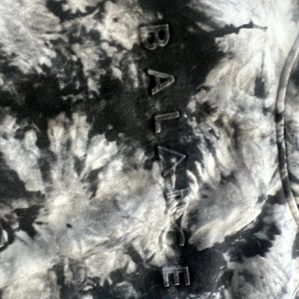 Balance collection black and white tie dye long sleeve‎ crop top shirt - Image 3