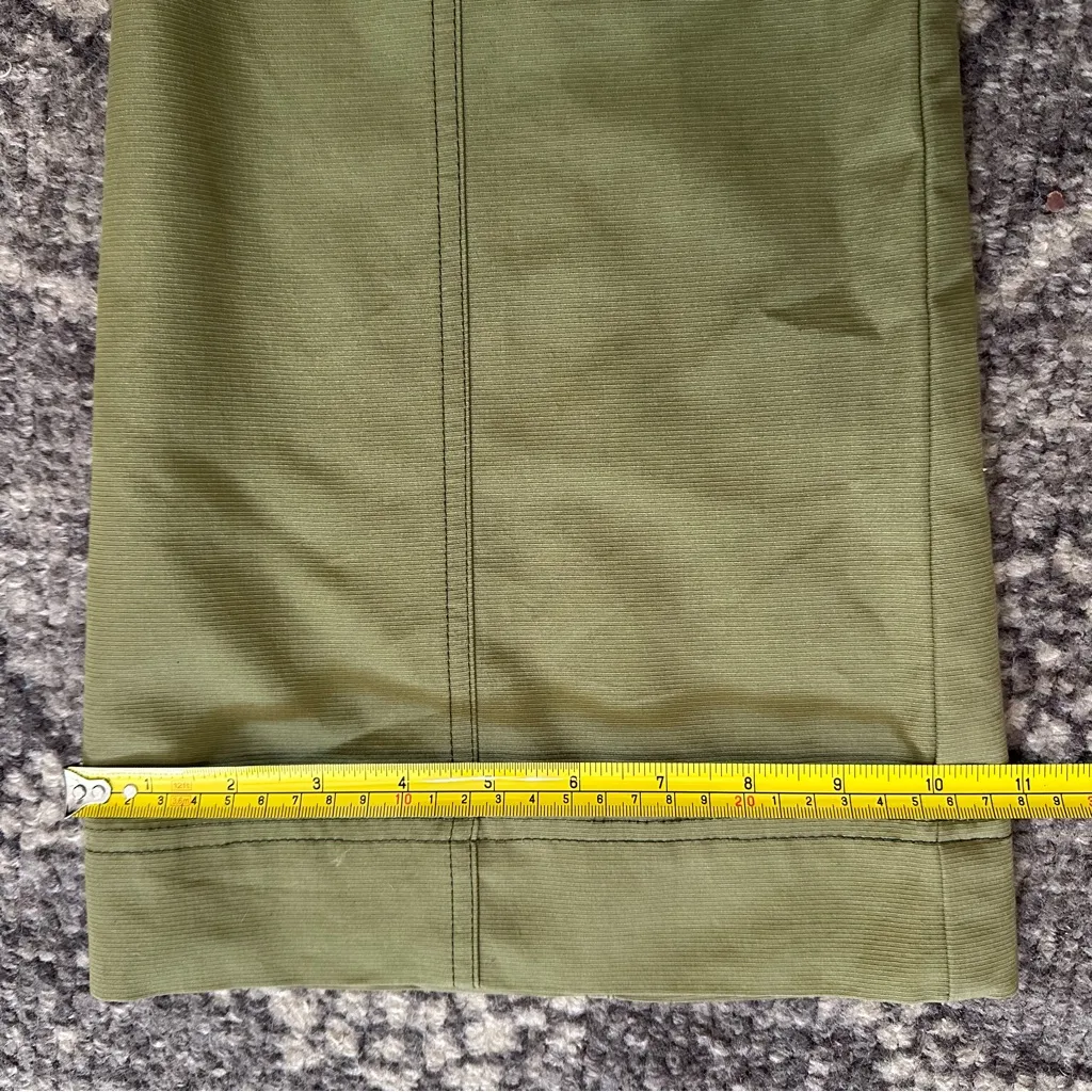 Nanette Lepore Vintage Women’s Size 4 Olive Army Green Belted Flared Pants - Image 9