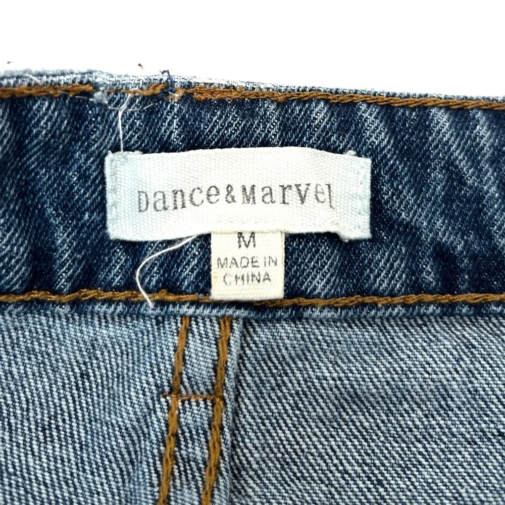 Dance & Marvel Distressed Denim Jean Mini Skirt Size Medium - Image 2