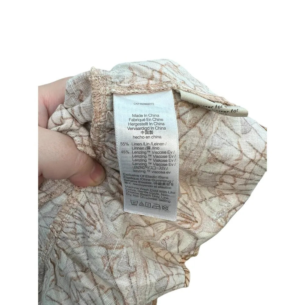 Madewell Linen-Blend Lucie Smocked Tank Mini‎ Dress in Painted Seashells XXL - Image 14