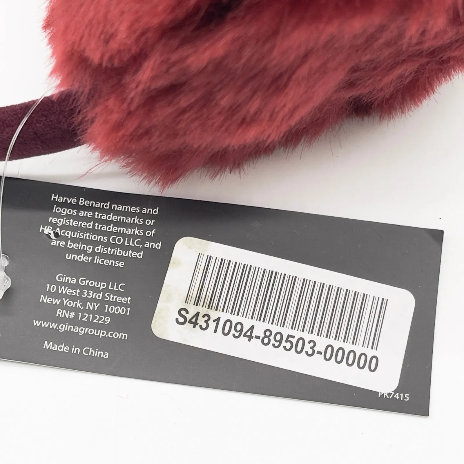 Herve Benard Faux Fur Earmuffs Antlers OS Winter Après Ski Festive Reindeer Red - Image 8