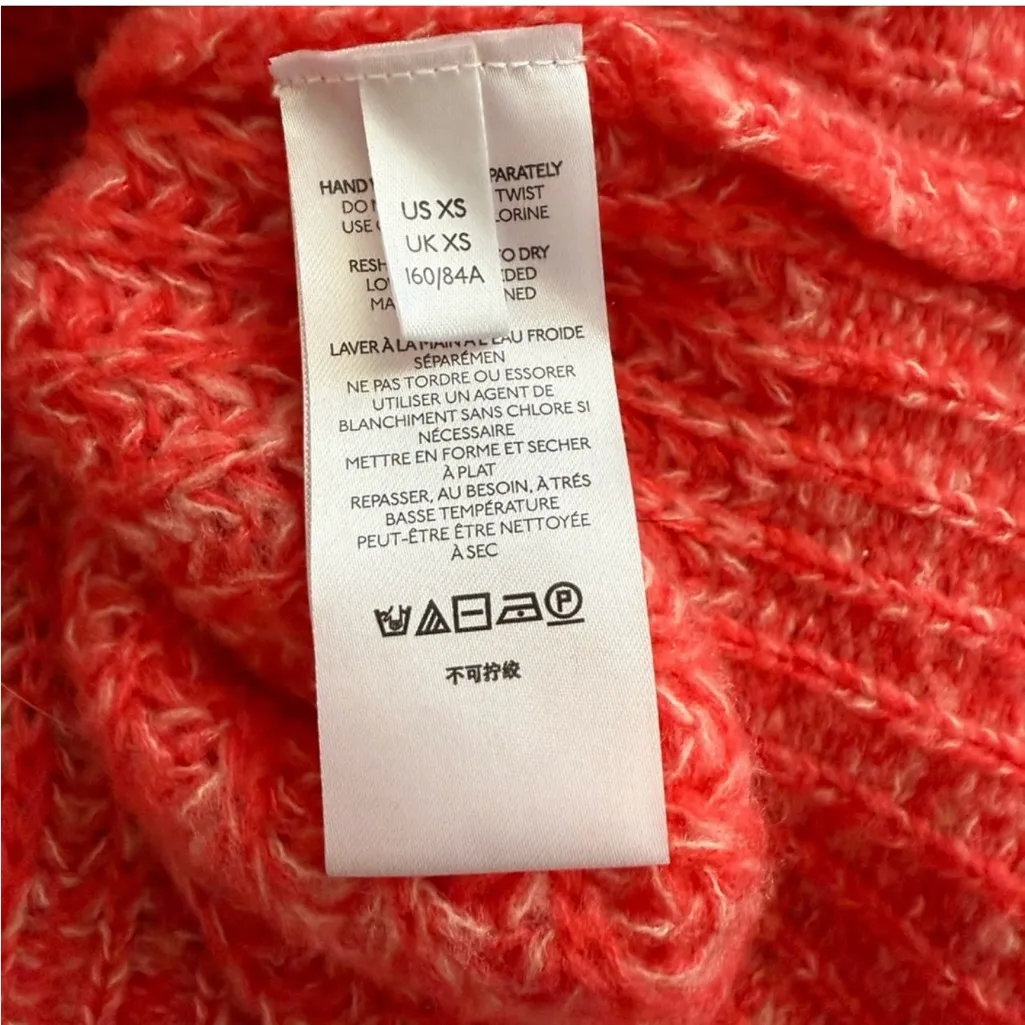 Anthropologie Vibrant Red V-Neck Sweater - Image 8