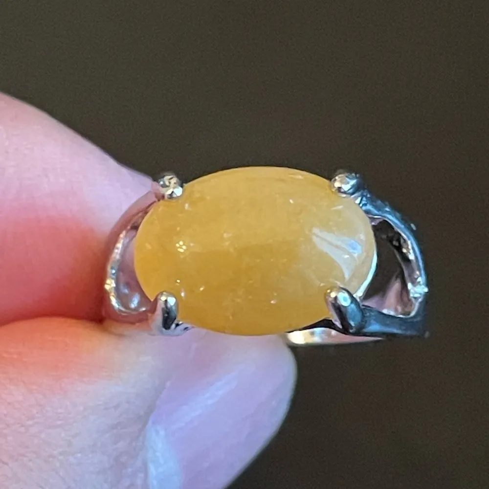Yellow Aventurine S925 silver ring size 7.5 - Image 5