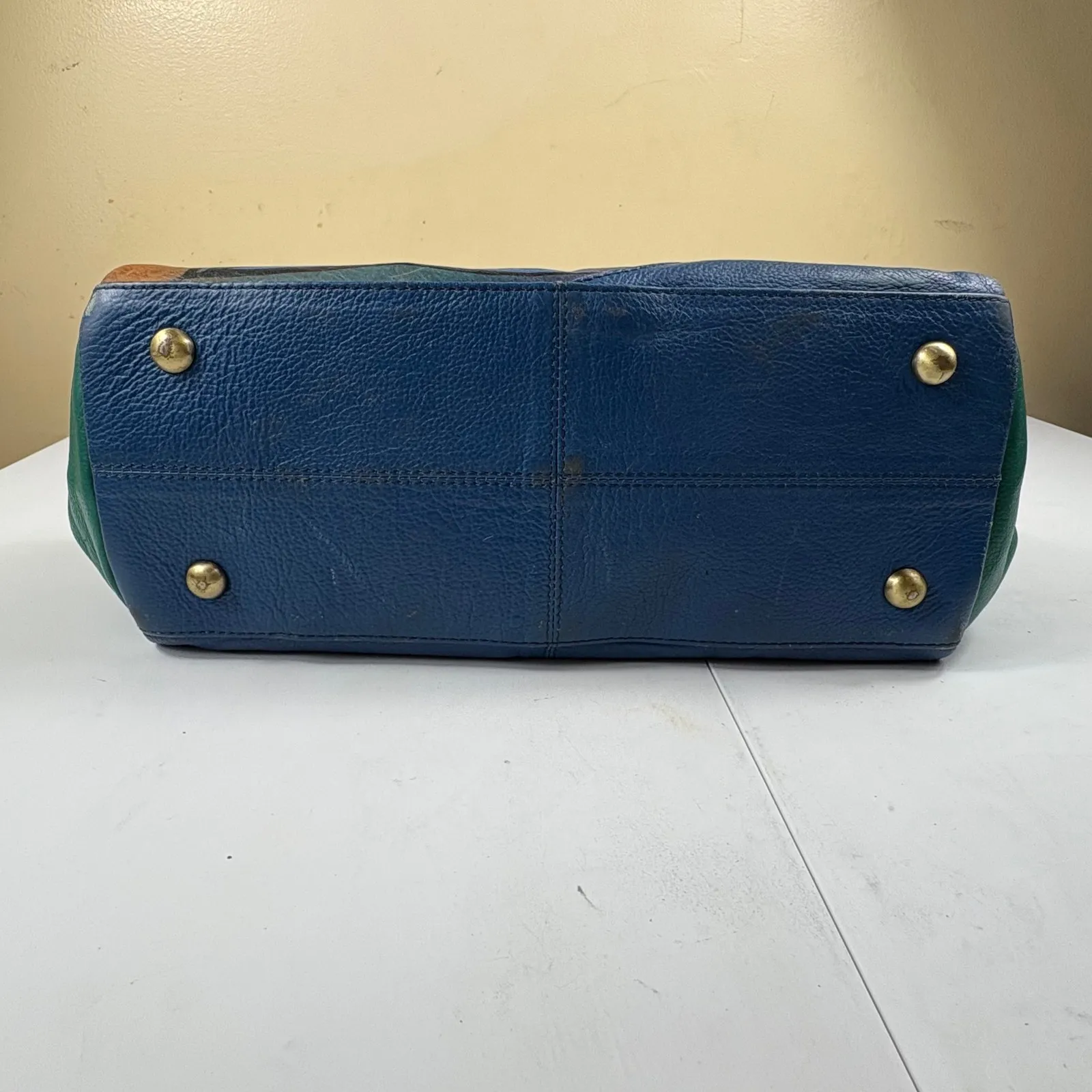 Anuschka Hand Painted Leather Shoulder Bag Butterfly Floral Satchel Tote - Image 15