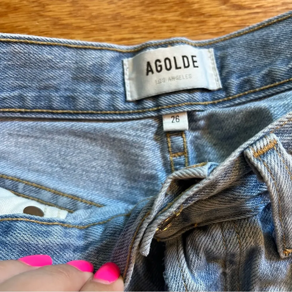 AGOLDE  Riley High Rise Straight Crop in Shatter size 26 - Image 6