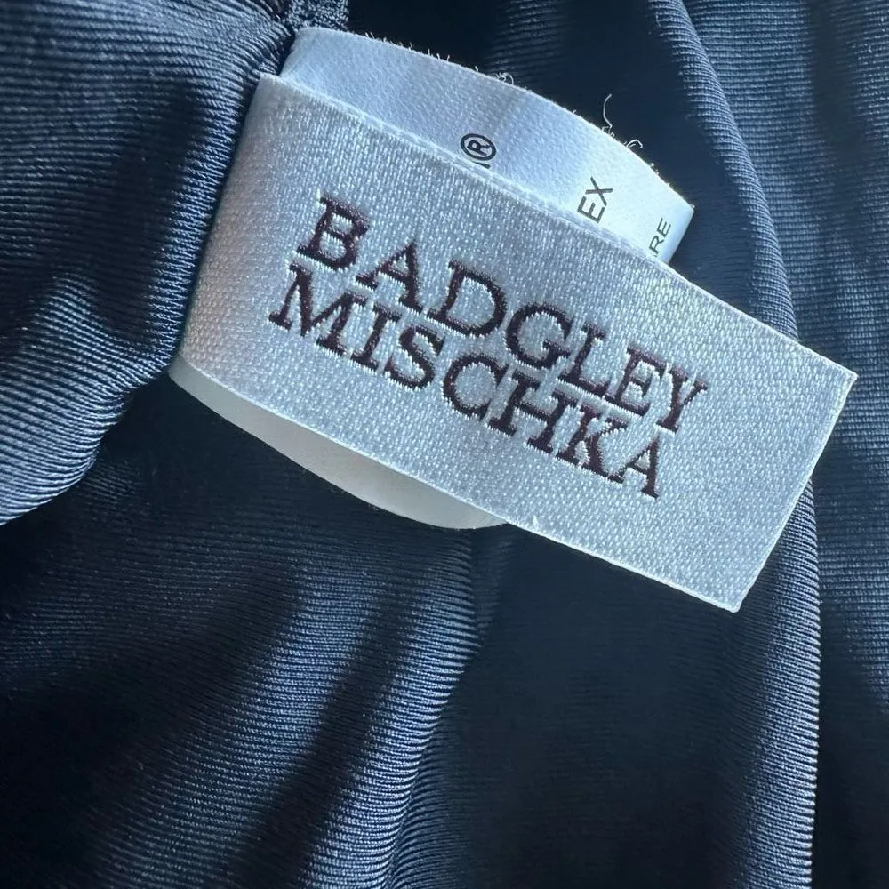 Badgley Mischka Full Coverage Black Swim Bottom With Side Ruching - Image 3