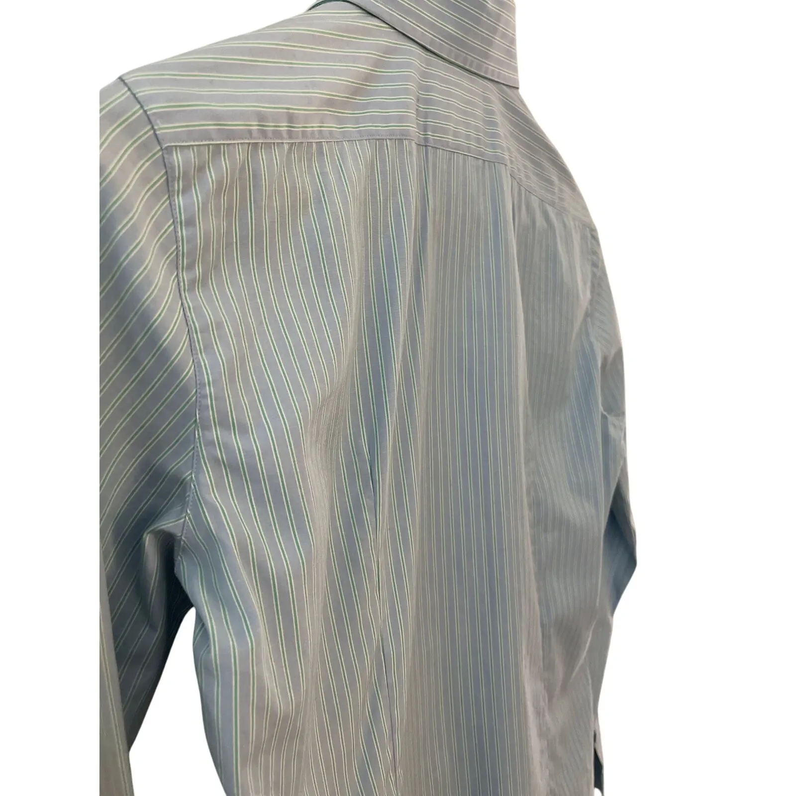 Lilly Pulitzer‎ Vintage White Tag Blue/Green Button-Up Fitted Dress Shirt Size 4 - Image 5