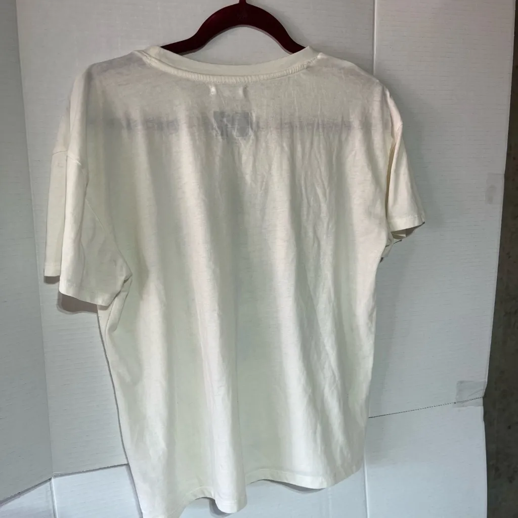 MAURICE MTV GRAPHIC SHORT‎ SLEEVE T-SHIRT 90’s CREAM COLOR SZ S PREOWNED - Image 3