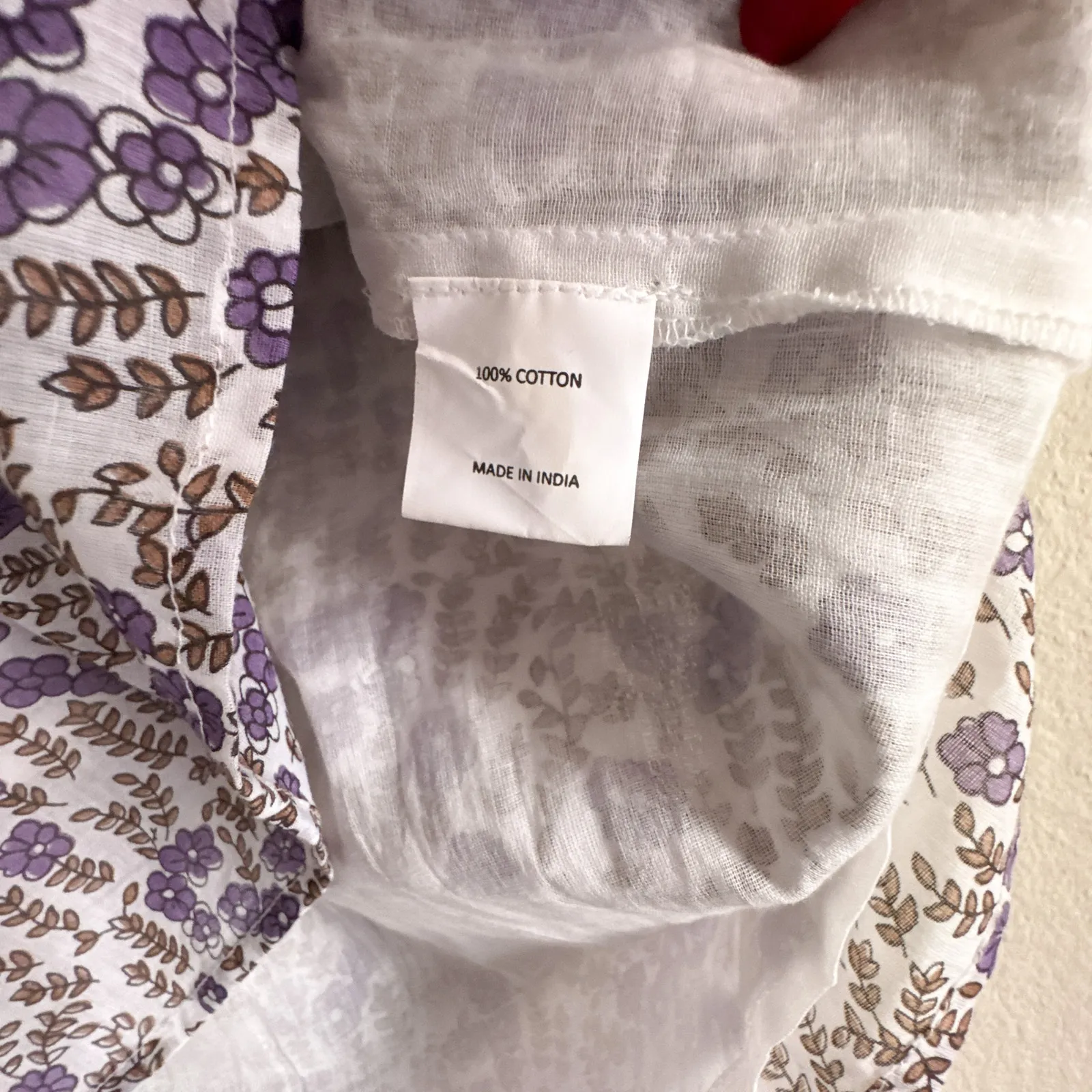 Daughters of India Binita Mini Dress Violet Floral Boho Cotton XS NWT Purple - Image 10