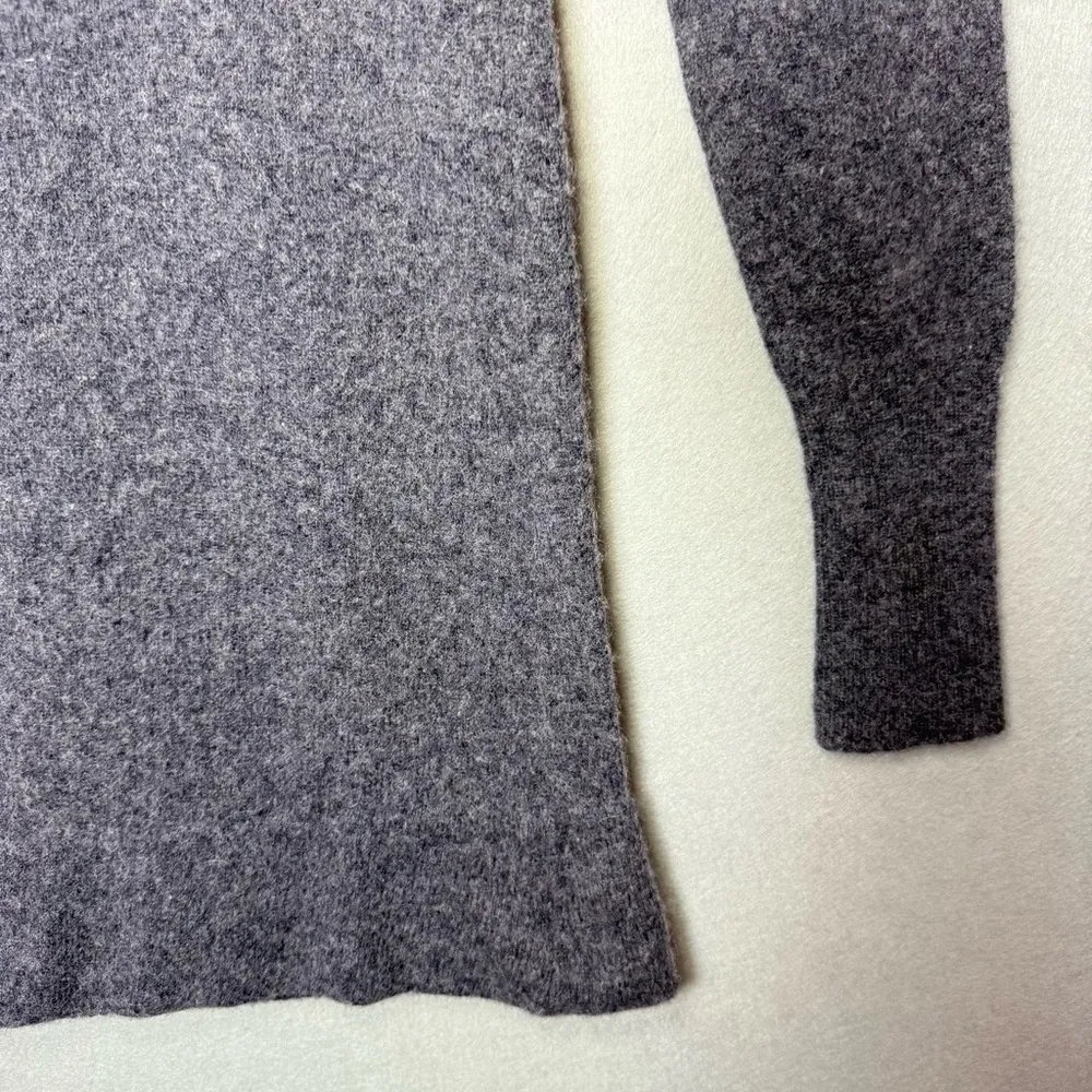 Sandro Paris Ancolie Gray Wool Blend Sweater Dress Dark Academia Mini size 36 - Image 3