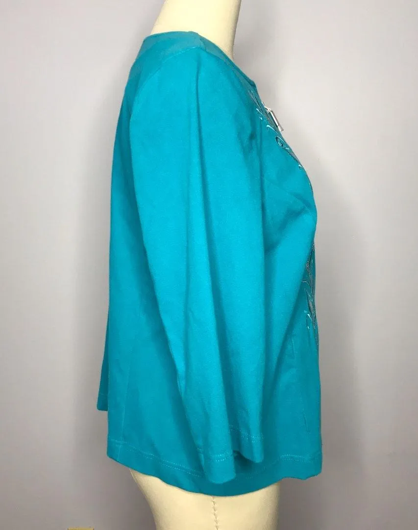 NWT  Smart Denim Zip Jacket - Image 3