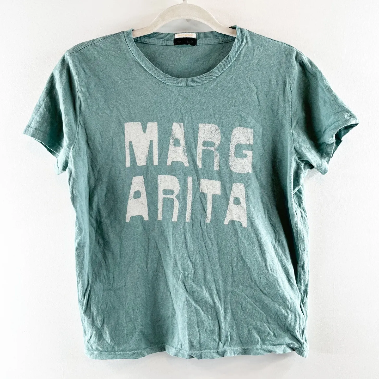 Mother The Lil Goodie Goodie Short Sleeve Crewneck Graphic Margarita Tee Shirt M Green Size M - Image 2