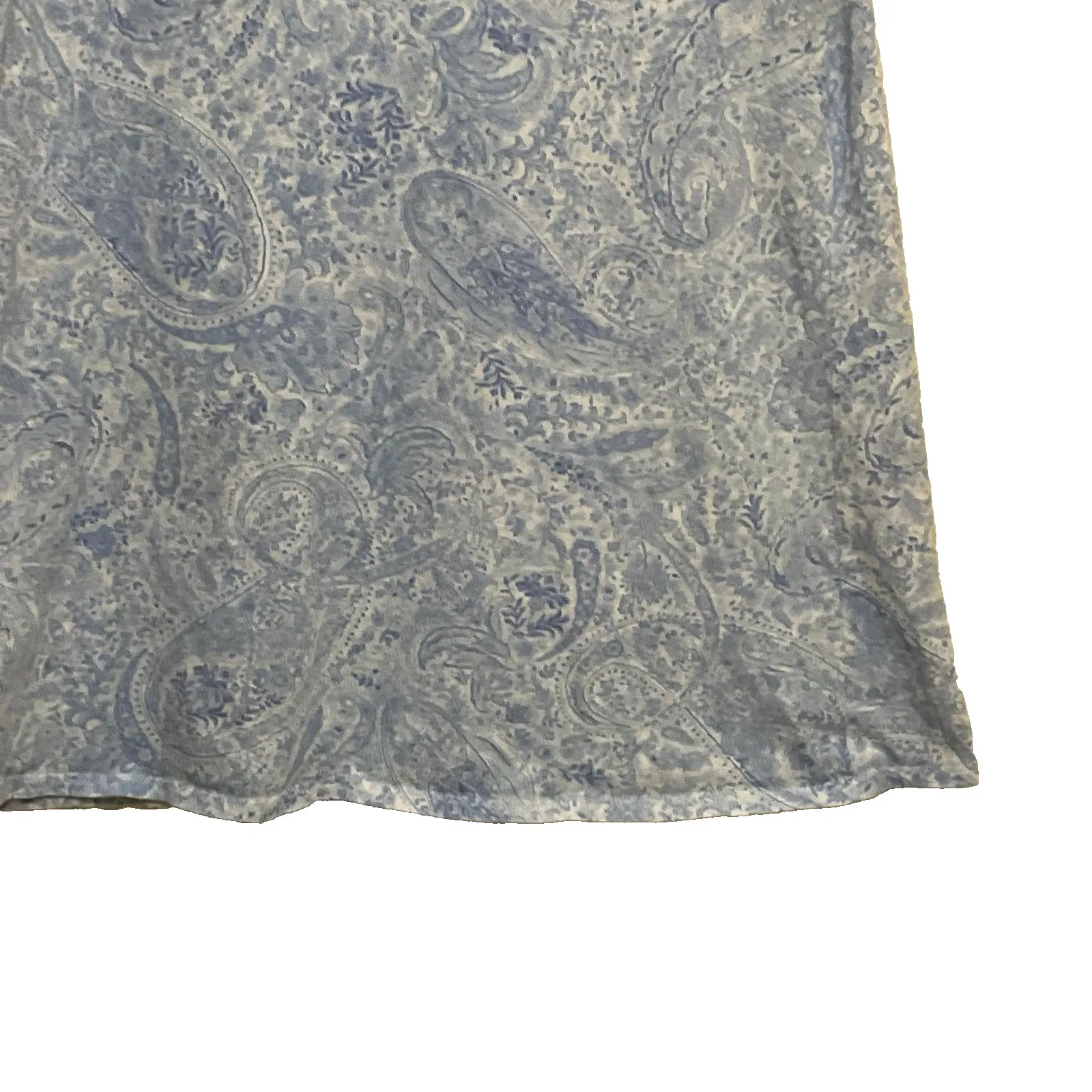 Lauren Ralph Lauren‎ Paisley Sleeveless cotton white & blue women's Nightgown  M - Image 4
