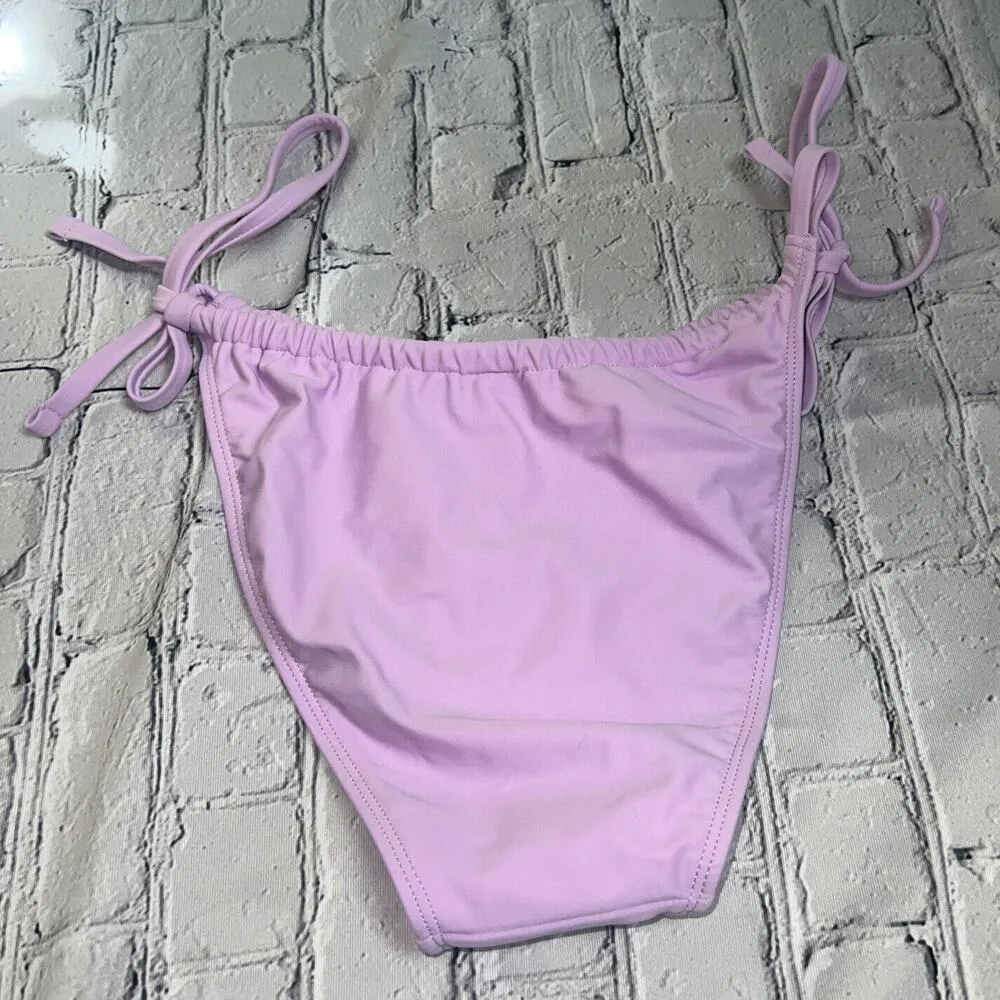 XHILARATION Tie Sides Adjustable Bikini Swimwear Bottom Lavender Women's L NWOT - Image 4