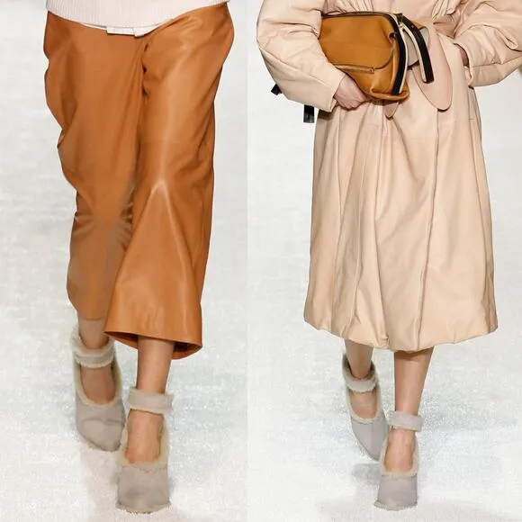 Chloe Womens Ethereal Pump Shearling-Trimmed Suede Pumps Ankle Strap Size 5.5 - Image 2