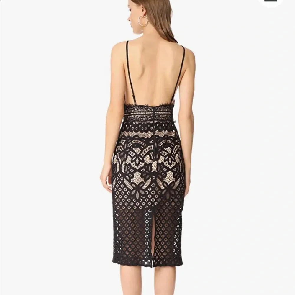 NWT Keepsake The Label Bridges Black Lace Overlay Bodycon Midi Dress XS - Image 14