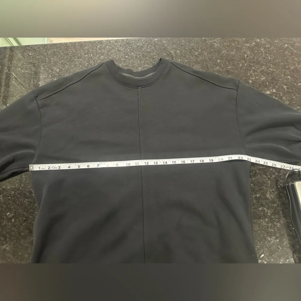 Everlane Black Puffed Sleeve Sweatshirt mini Dress Sz Medium EUC - Image 7