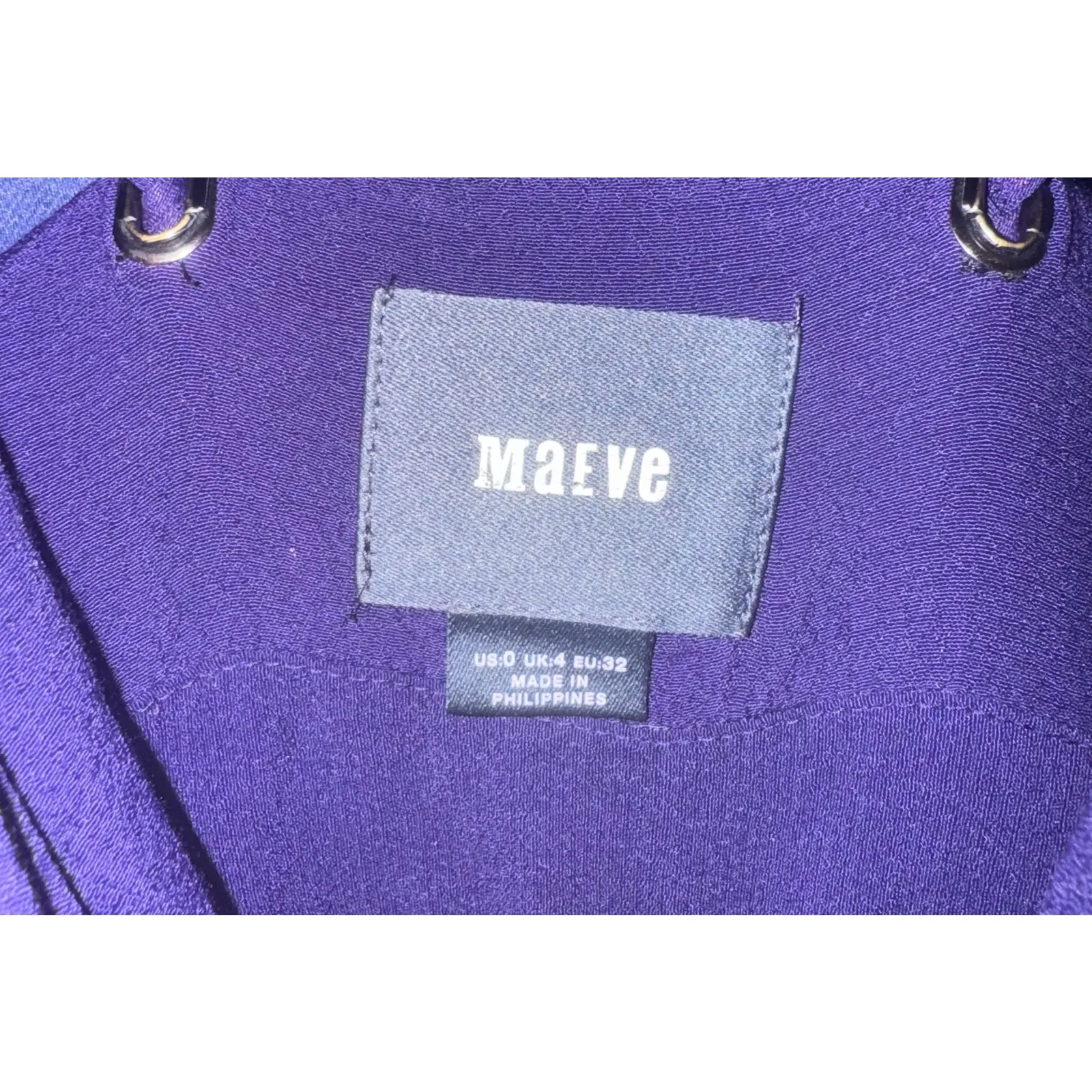 Maeve Anthropologie Purple Overall Jumpsuit Suspender Wide Leg Sz 0 Boho *Flaw* - Image 12