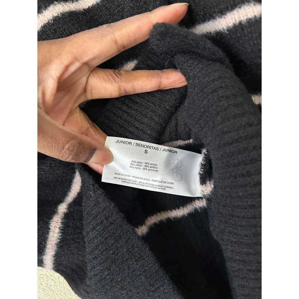 Black and Pink Striped Cardigan Size Small - Image 10