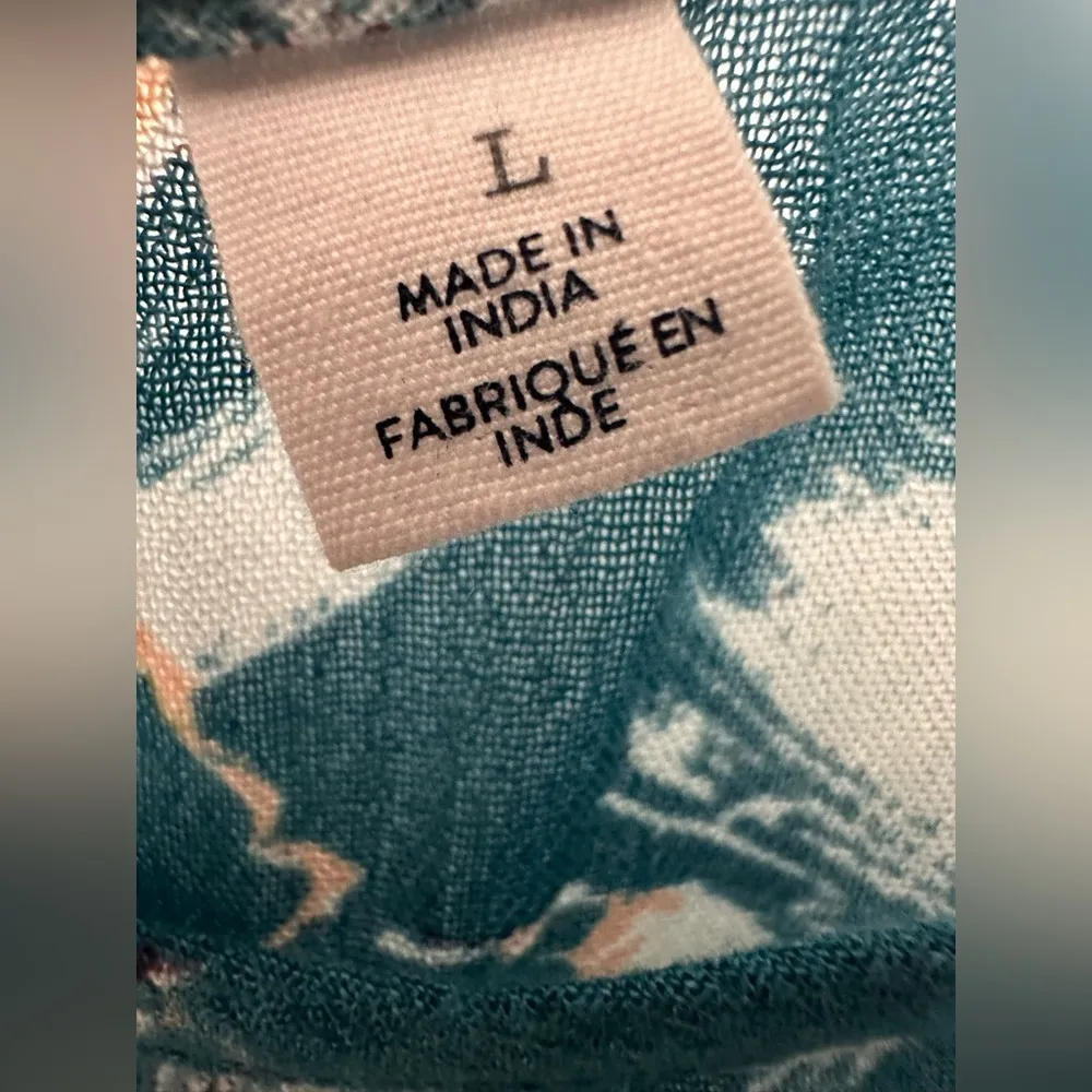 Melrose and Market Strappy Teal Floral Tank Top - Image 6