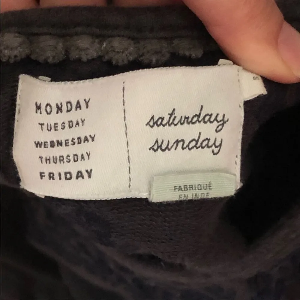 Anthro Saturday Sunday grey embroidered dress small - Image 5