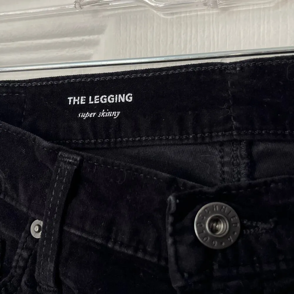 AG Adriano Goldschmied The Legging Super Skinny Velour Jeans - Size 27R - Image 3