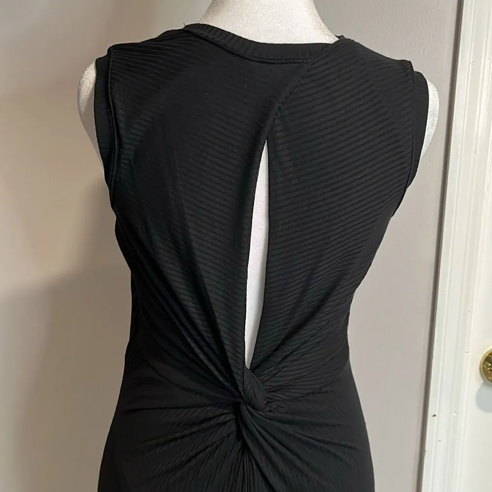 Evereve Collection by Bobeau NWOT slim maxi black dress w/ back keyhole XS - Image 3