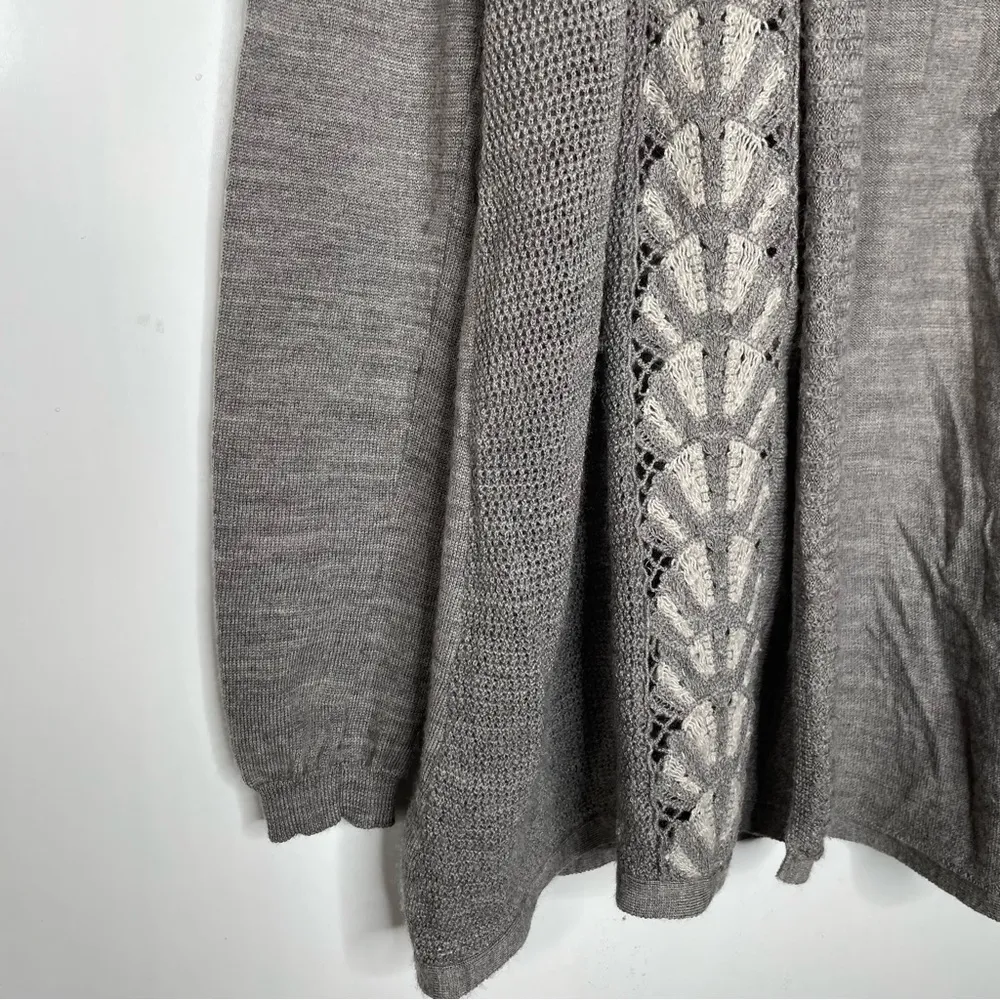 Knitted & Knotted Messina Open Front Wool Blend Cardigan Size Small - Image 6