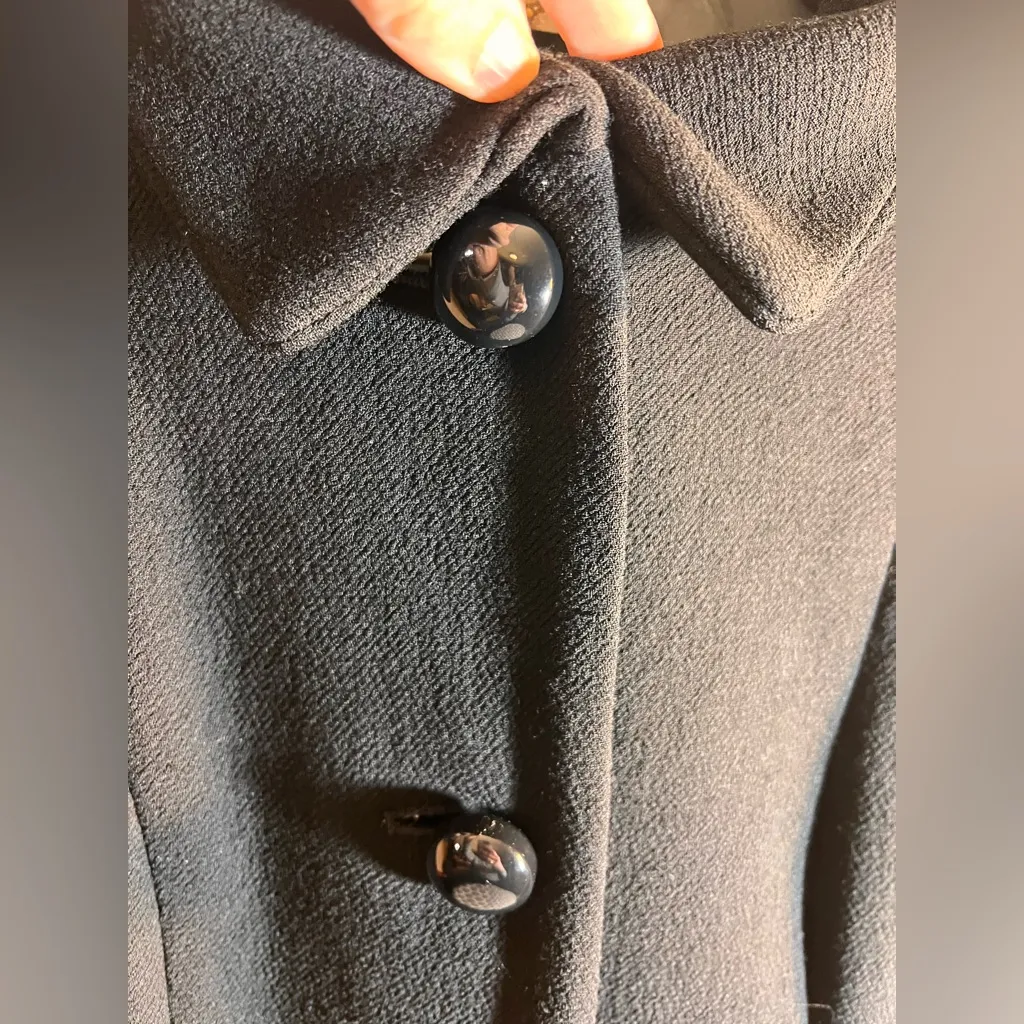 J. Crew Women's Wool Black Trench Coat S - Image 4